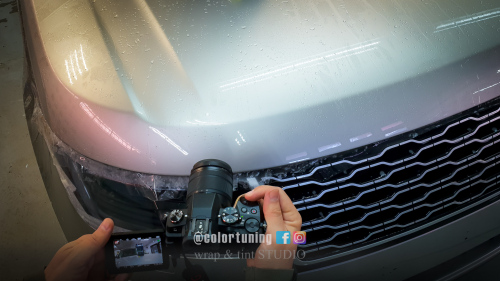 poze range rover pprotejat cu folie protectie vopsea auto