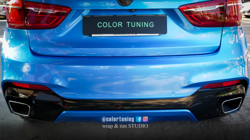 colantare spate  blue azure cu negru lucios