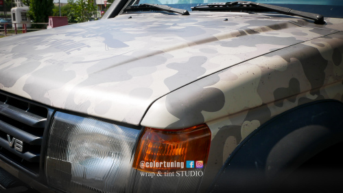 capota motor si apripa fata military camouflage