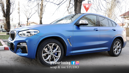 blue avery satin - left side