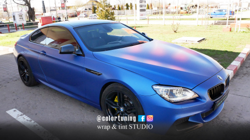 6 series bmw - bleu wrapping car  