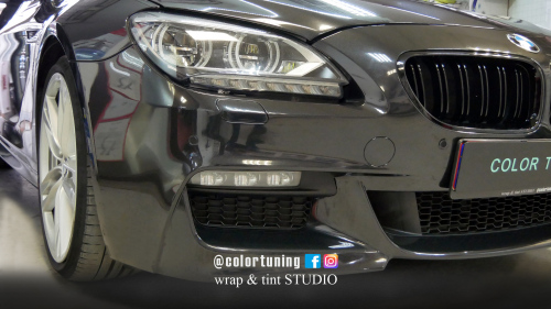 detalii montaj partea fata - capota, aripa, bara bmw seria 6 