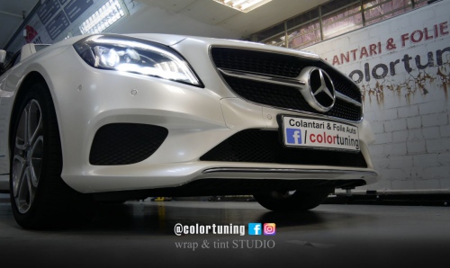 mercedes colantat alb 