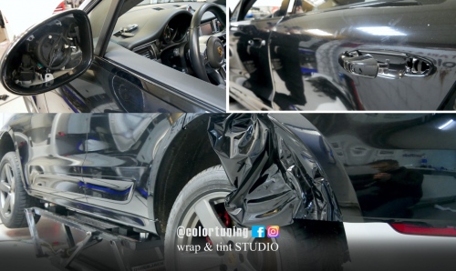 Black piano porsche macan turbo