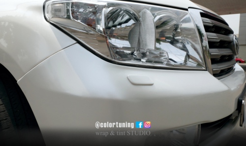 Colantare auto Toyota alb perlat