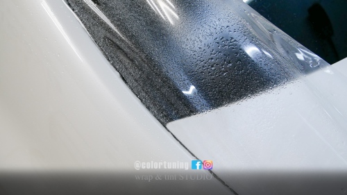 detaliu montaj folie protectie vopsea hexis