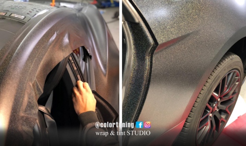 Montaj autocolant negru 